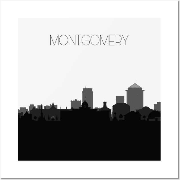 Montgomery Skyline Wall Art by inspirowl